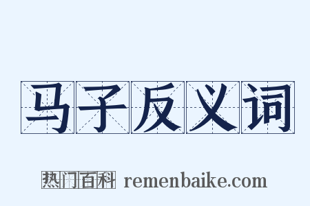 马子反义词是什么意思的图片